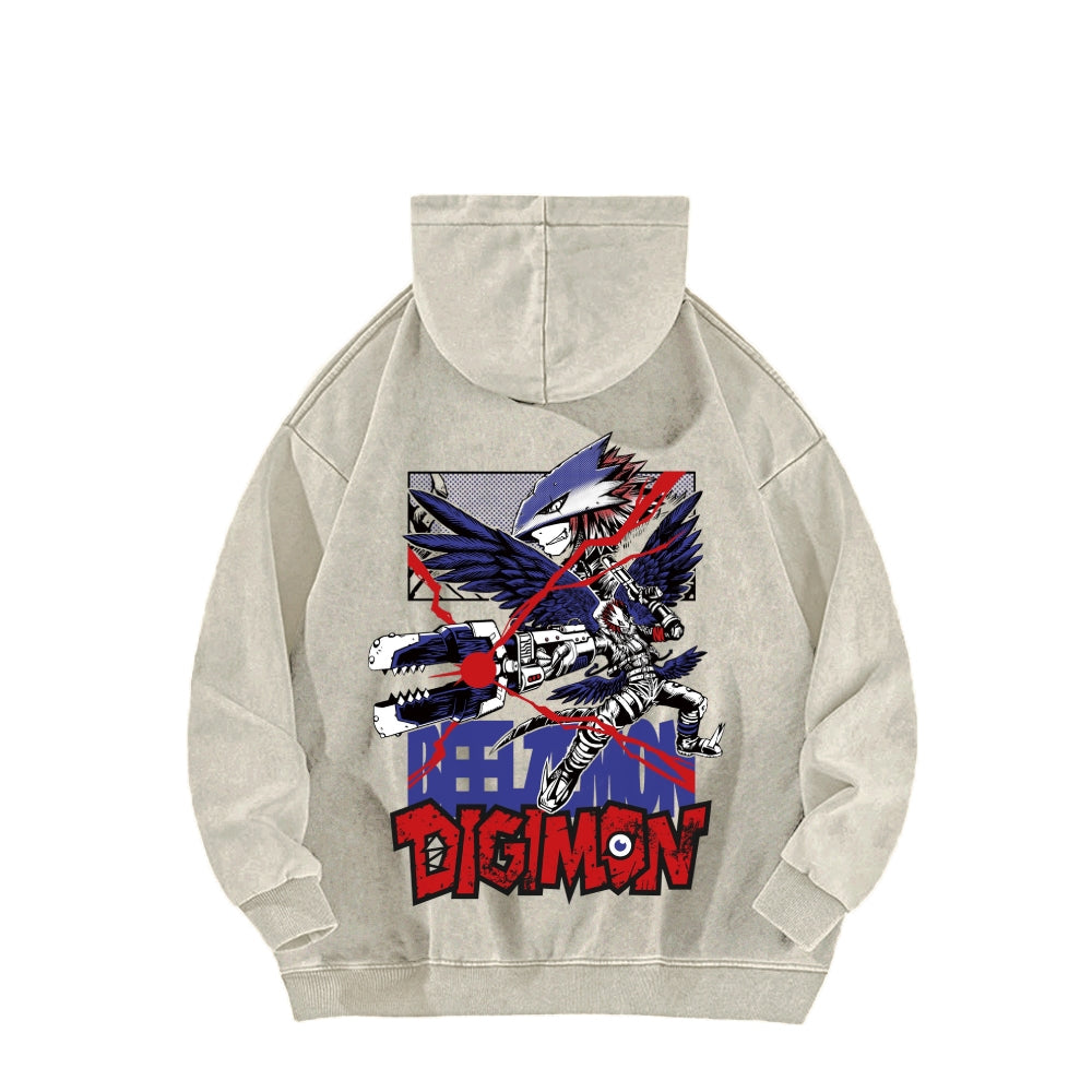 Digimon Unisex Washed Hoodie 2511019192