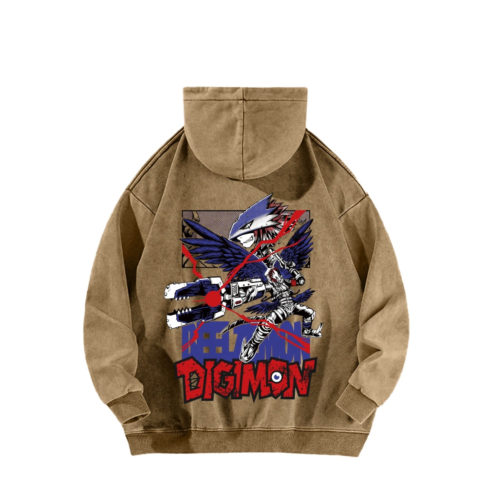Digimon Unisex Washed Hoodie 2511019192