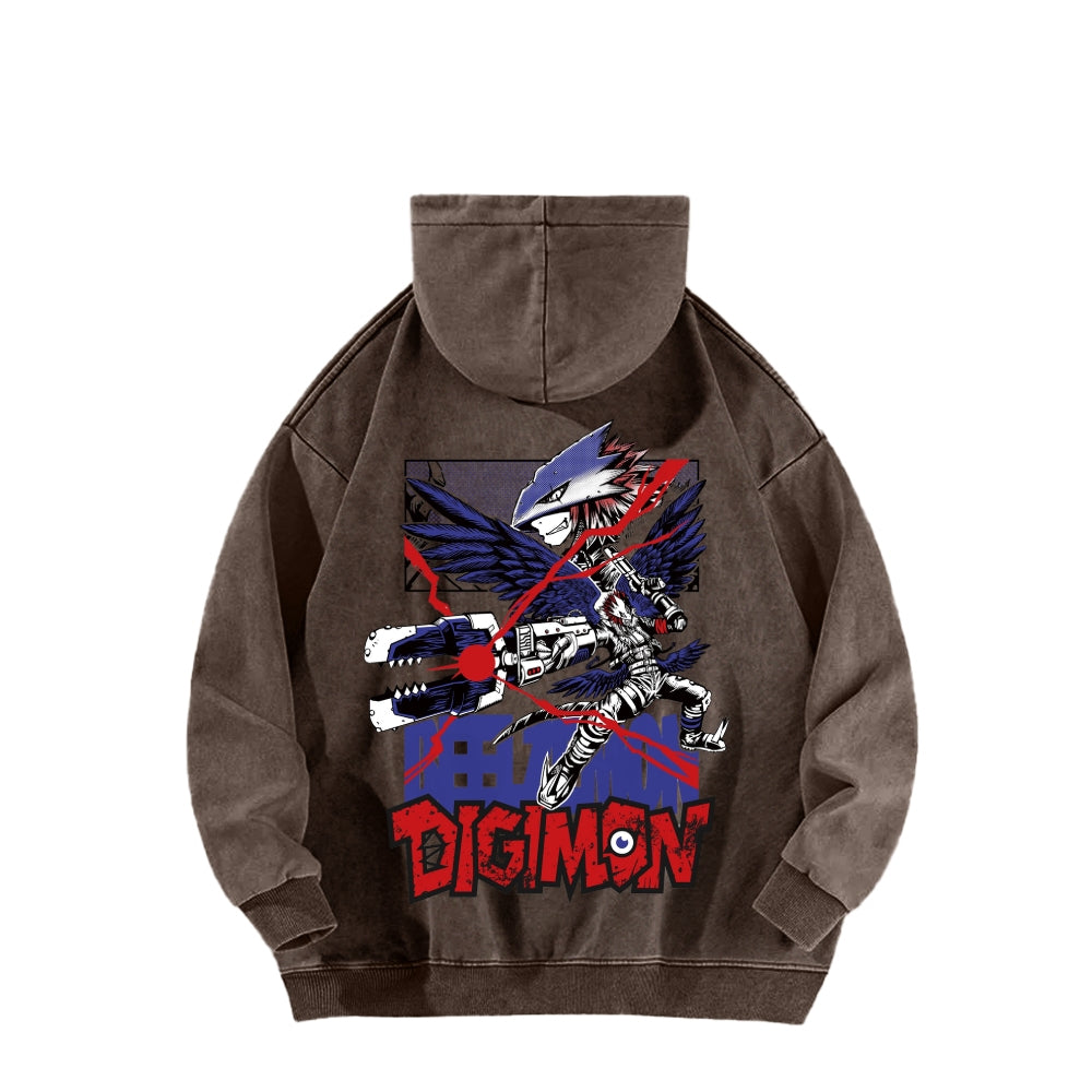 Digimon Unisex Washed Hoodie 2511019192