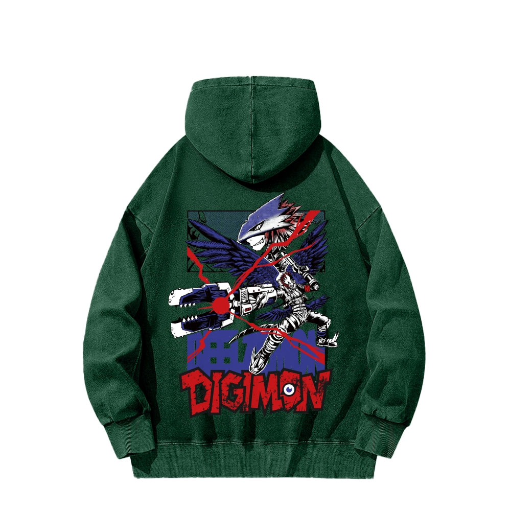 Digimon Unisex Washed Hoodie 2511019192