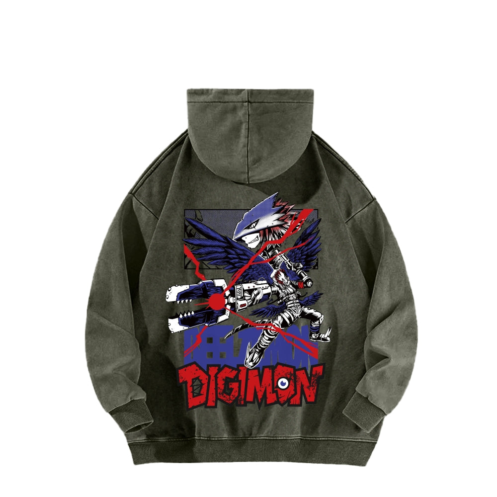 Digimon Unisex Washed Hoodie 2511019192