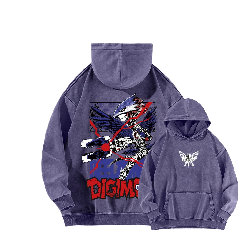 Digimon Unisex Washed Hoodie 2511019192