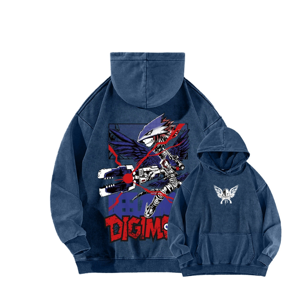 Digimon Unisex Washed Hoodie 2511019192