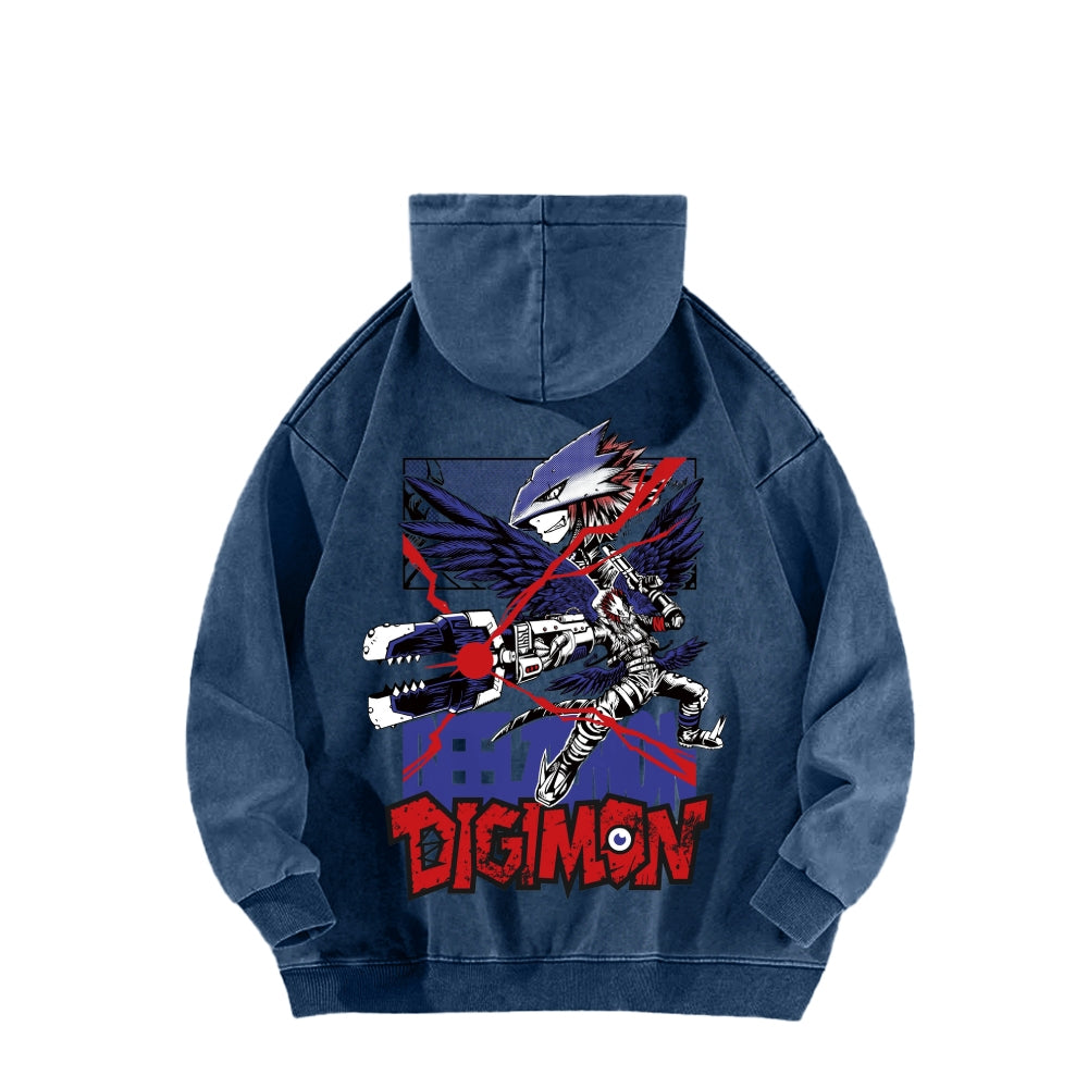 Digimon Unisex Washed Hoodie 2511019192