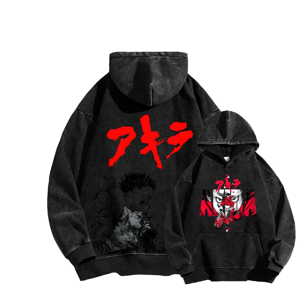 Akira Unisex Washed Hoodie 2511022981