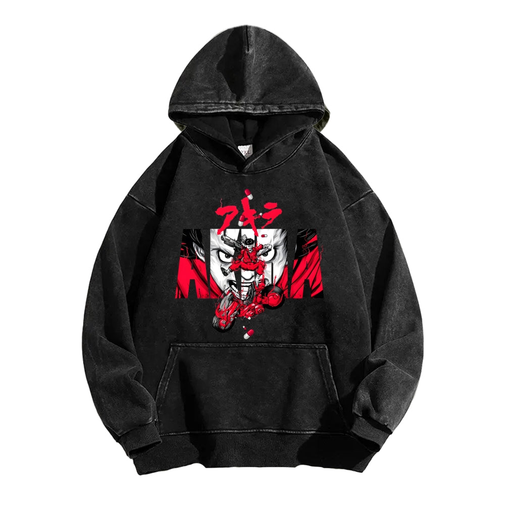 Akira Unisex Washed Hoodie 2511022981