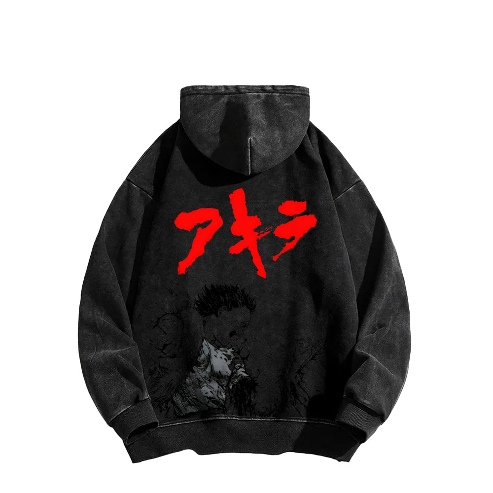 Akira Unisex Washed Hoodie 2511022981
