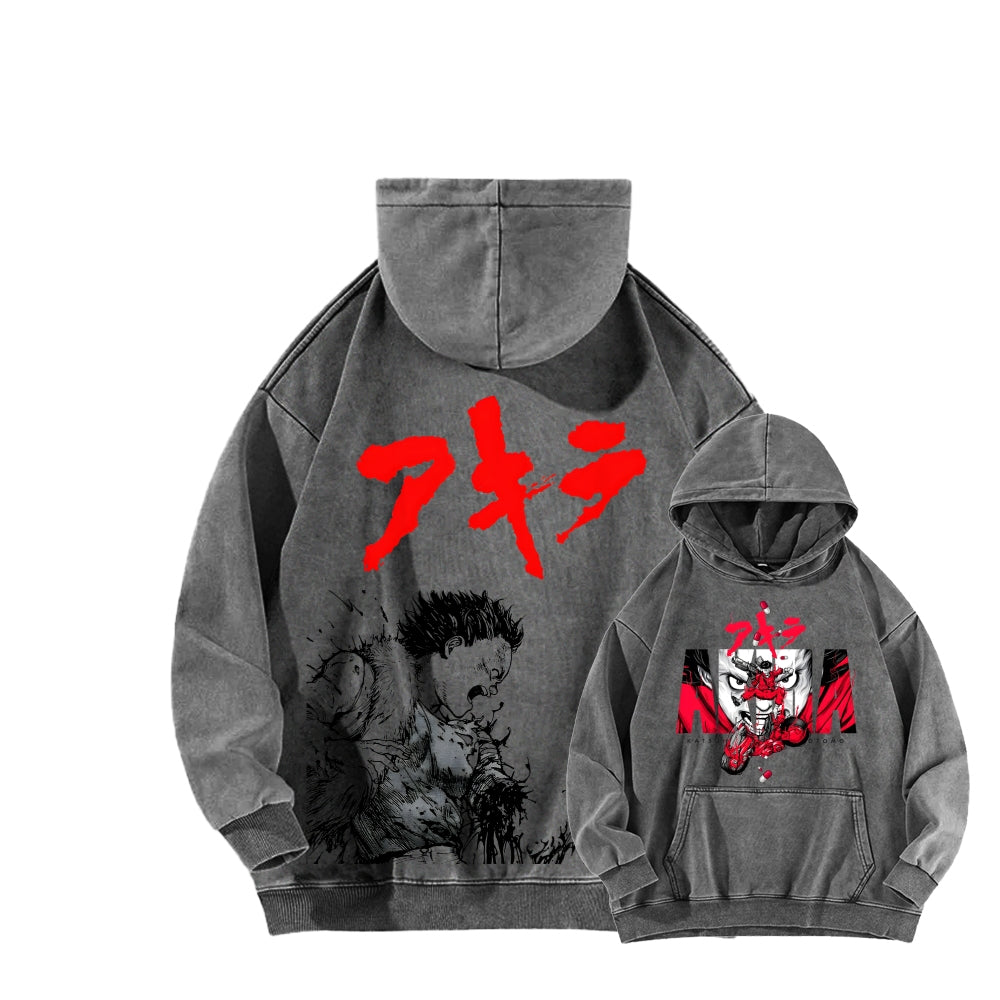 Akira Unisex Washed Hoodie 2511022981