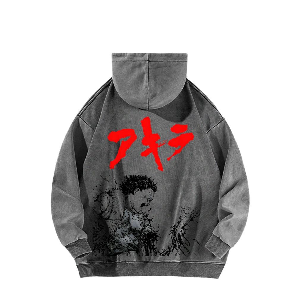 Akira Unisex Washed Hoodie 2511022981