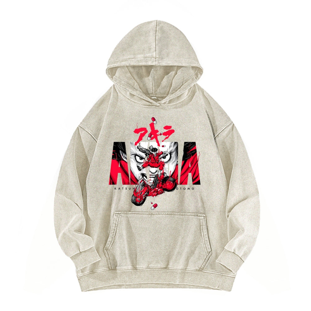 Akira Unisex Washed Hoodie 2511022981