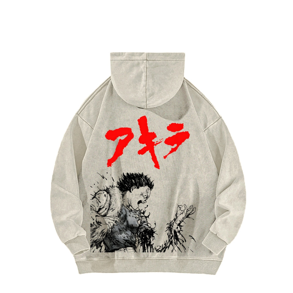 Akira Unisex Washed Hoodie 2511022981