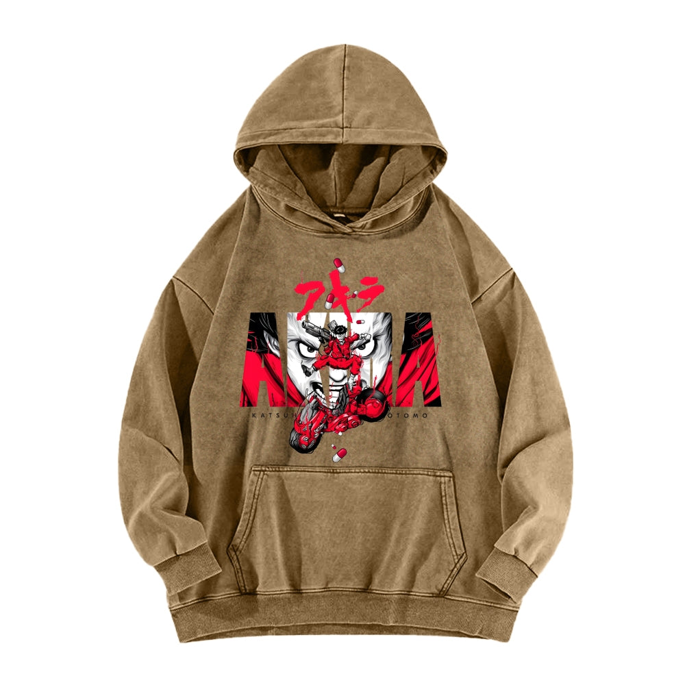 Akira Unisex Washed Hoodie 2511022981