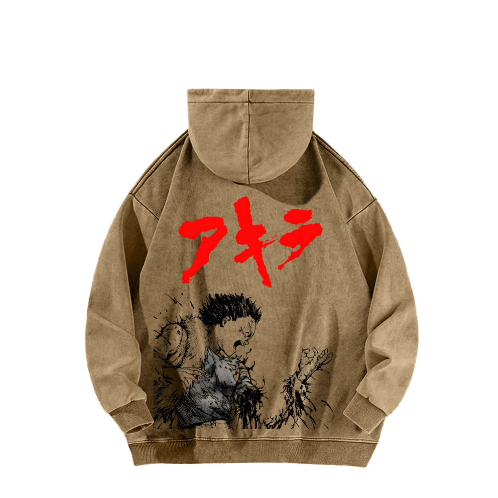Akira Unisex Washed Hoodie 2511022981