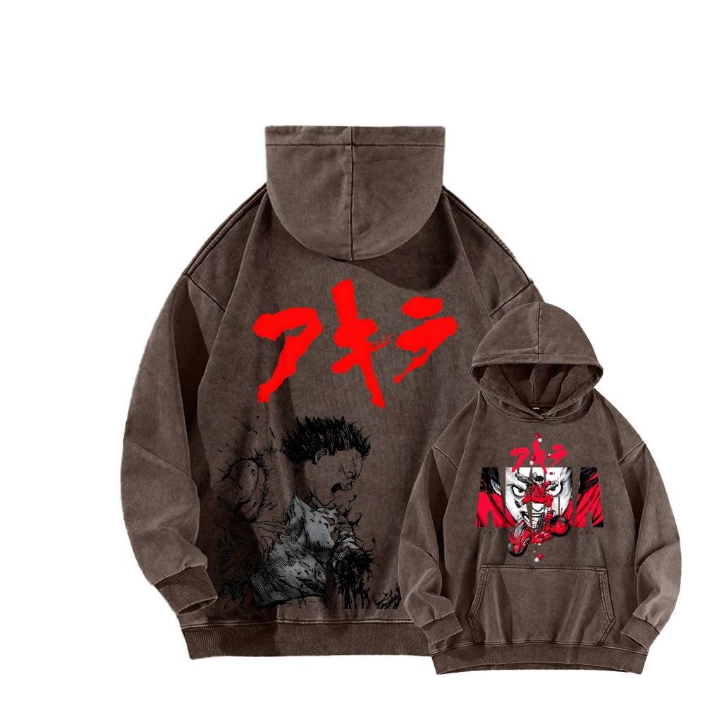 Akira Unisex Washed Hoodie 2511022981