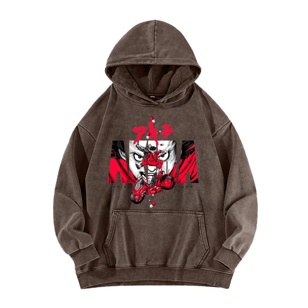 Akira Unisex Washed Hoodie 2511022981