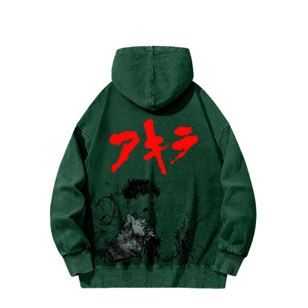 Akira Unisex Washed Hoodie 2511022981