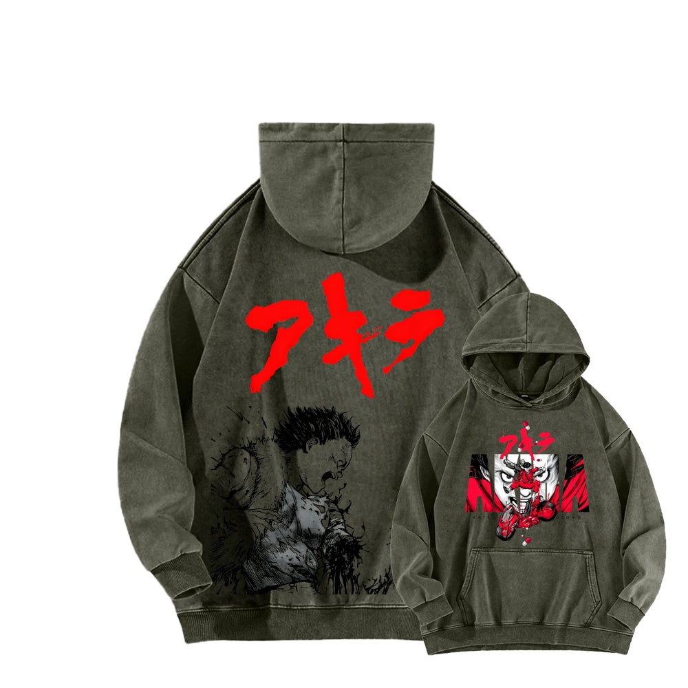 Akira Unisex Washed Hoodie 2511022981