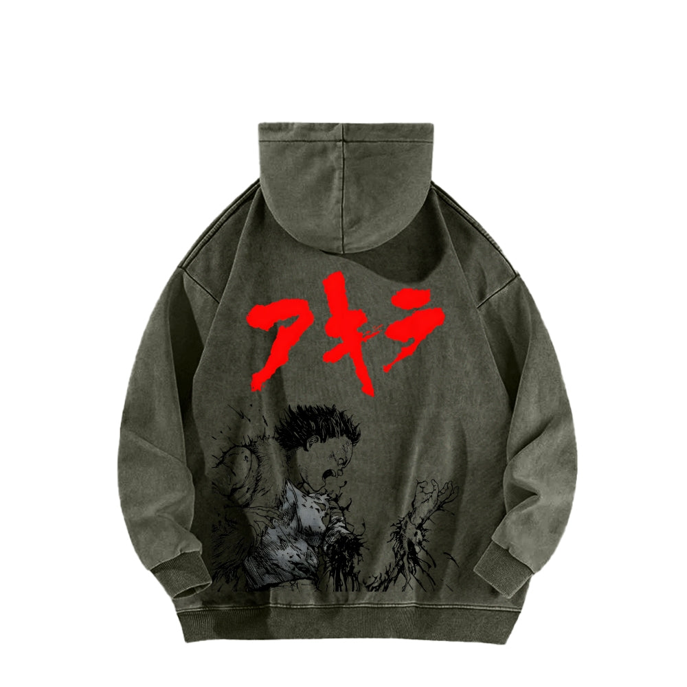 Akira Unisex Washed Hoodie 2511022981