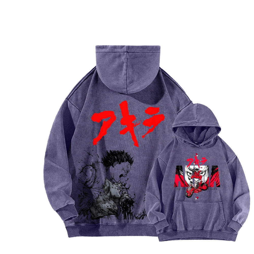 Akira Unisex Washed Hoodie 2511022981