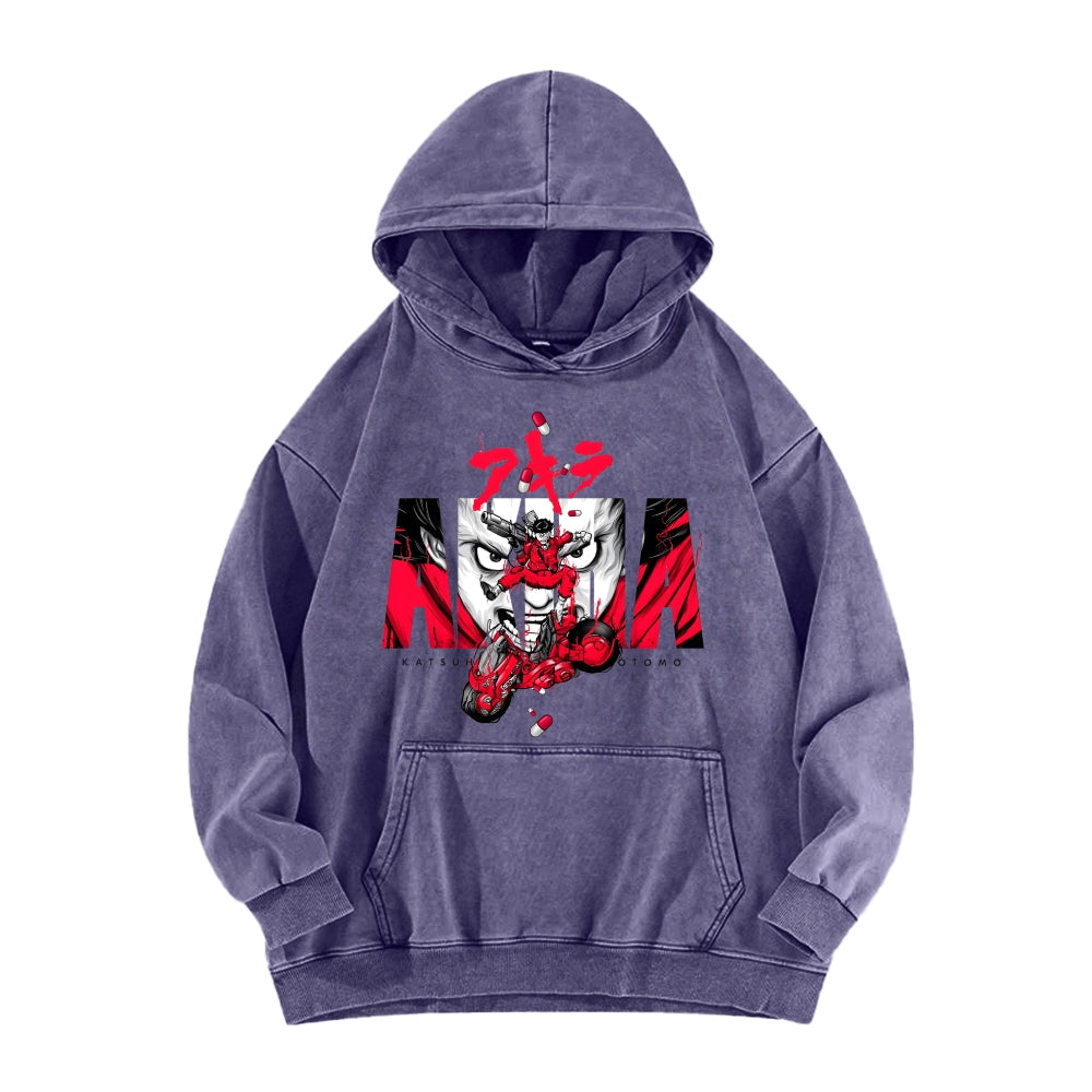 Akira Unisex Washed Hoodie 2511022981