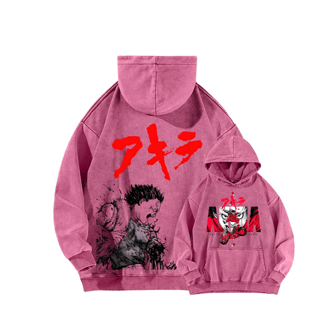 Akira Unisex Washed Hoodie 2511022981