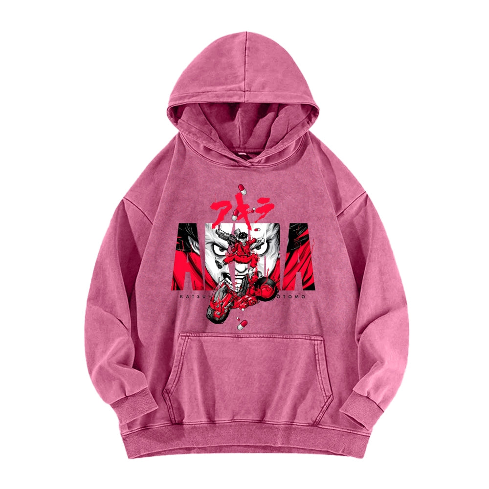 Akira Unisex Washed Hoodie 2511022981