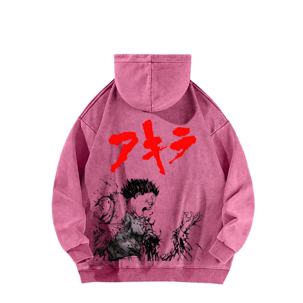 Akira Unisex Washed Hoodie 2511022981