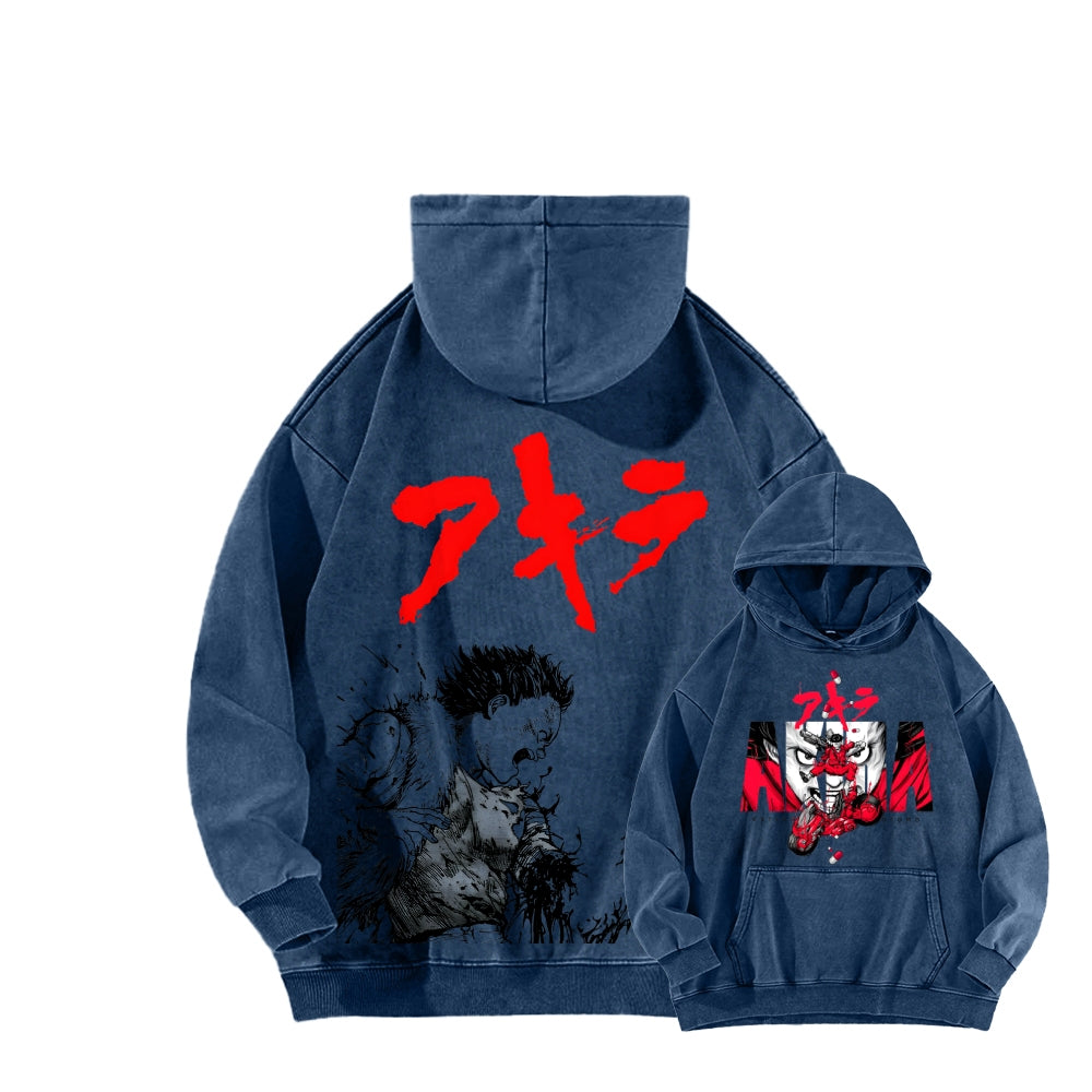 Akira Unisex Washed Hoodie 2511022981