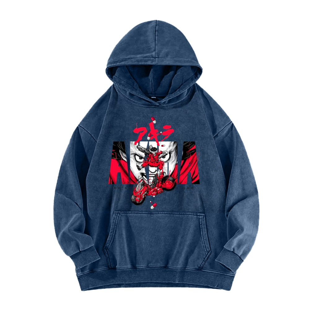 Akira Unisex Washed Hoodie 2511022981