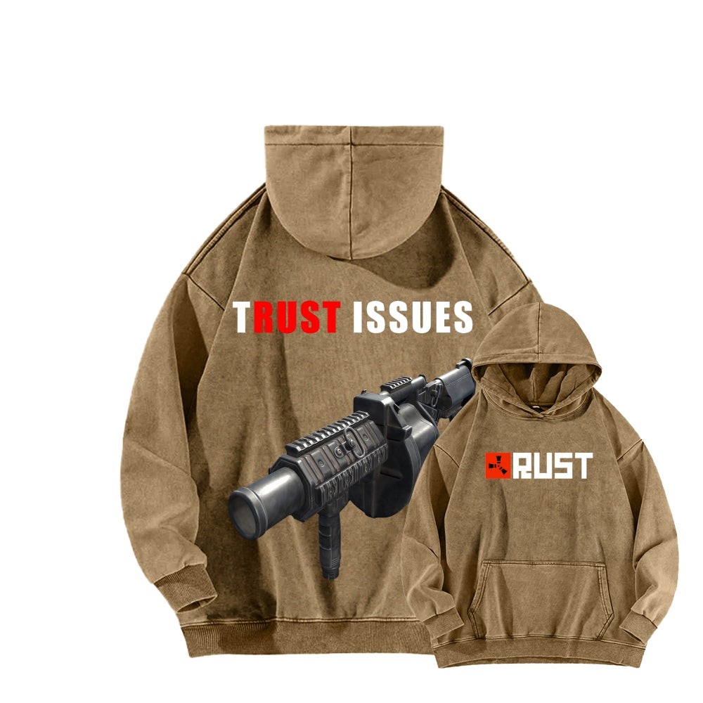 Rust Unisex Washed Hoodie 2511025260
