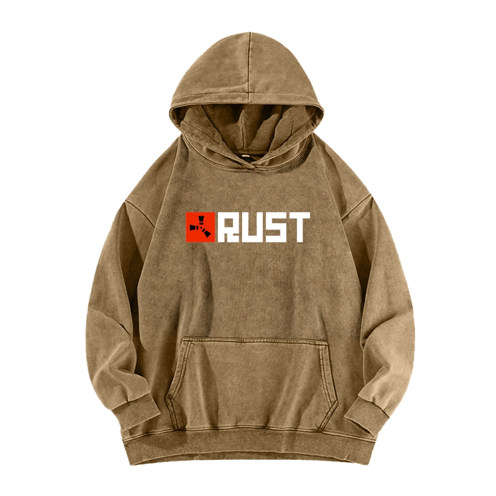 Rust Unisex Washed Hoodie 2511025260