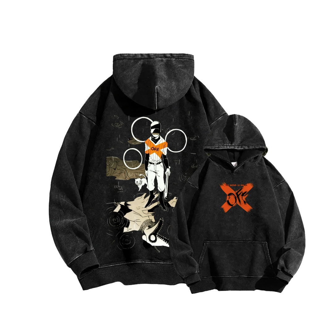 OFF Unisex Washed Hoodie 2512000424