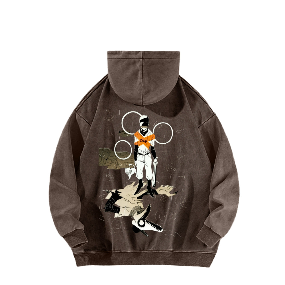 OFF Unisex Washed Hoodie 2512000424