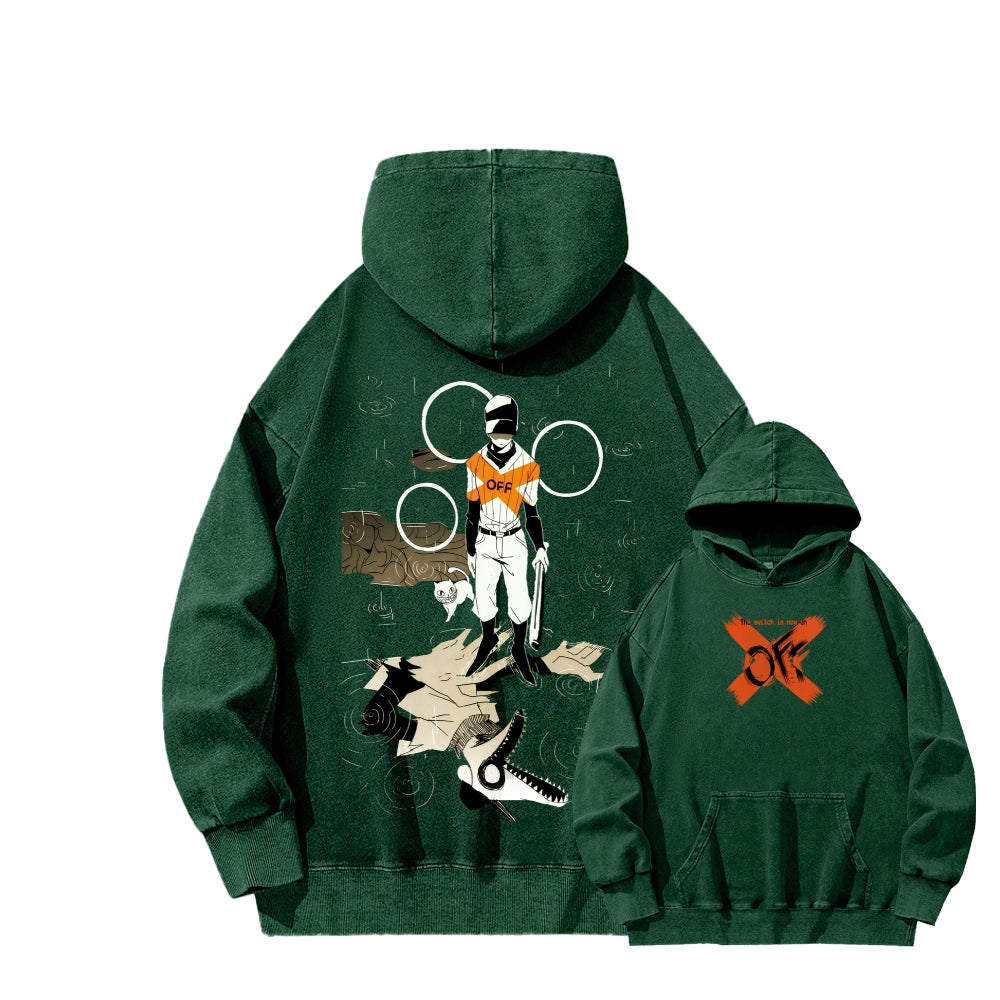 OFF Unisex Washed Hoodie 2512000424