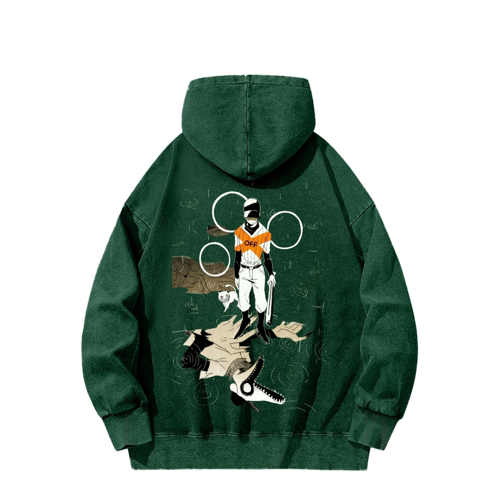 OFF Unisex Washed Hoodie 2512000424