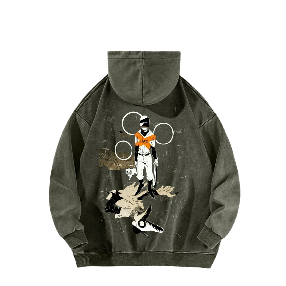 OFF Unisex Washed Hoodie 2512000424