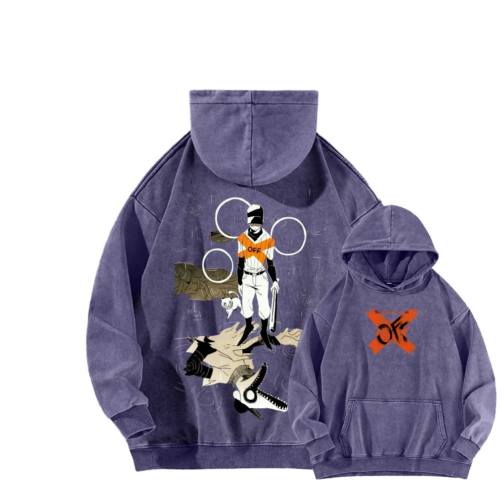 OFF Unisex Washed Hoodie 2512000424
