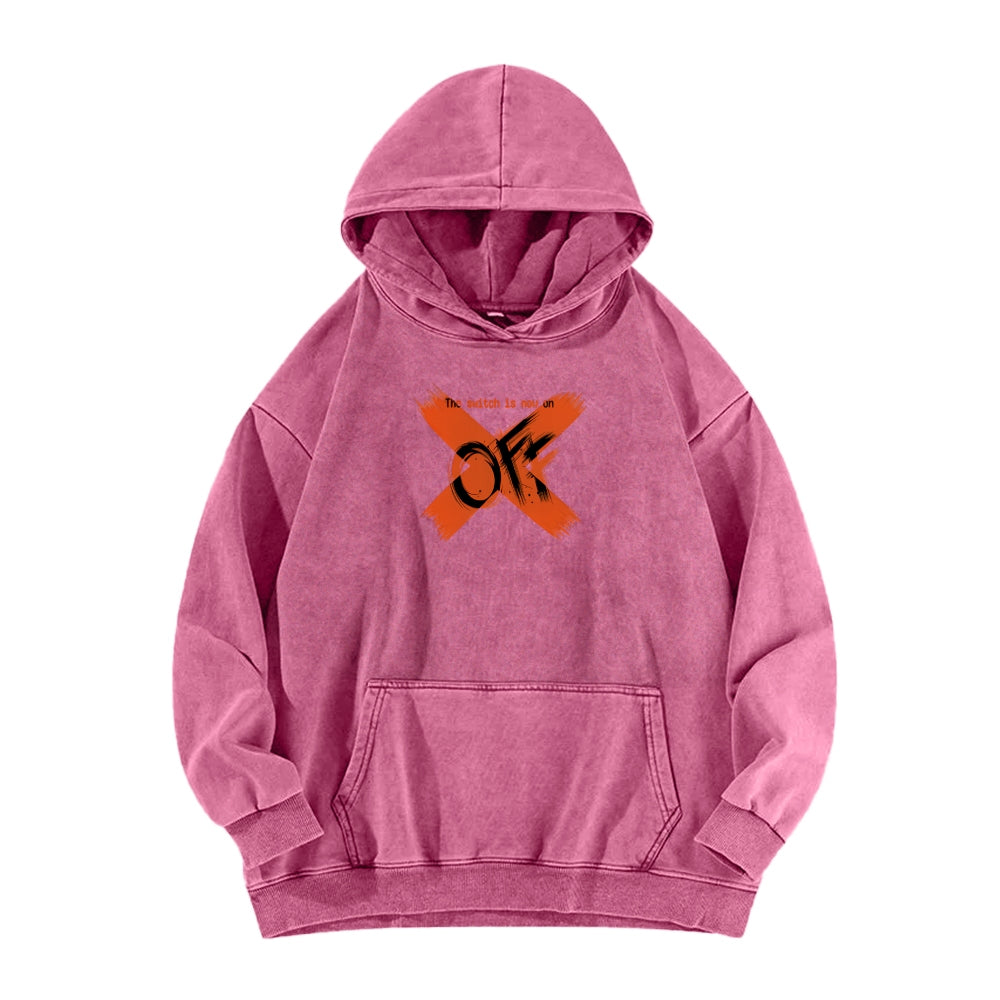 OFF Unisex Washed Hoodie 2512000424