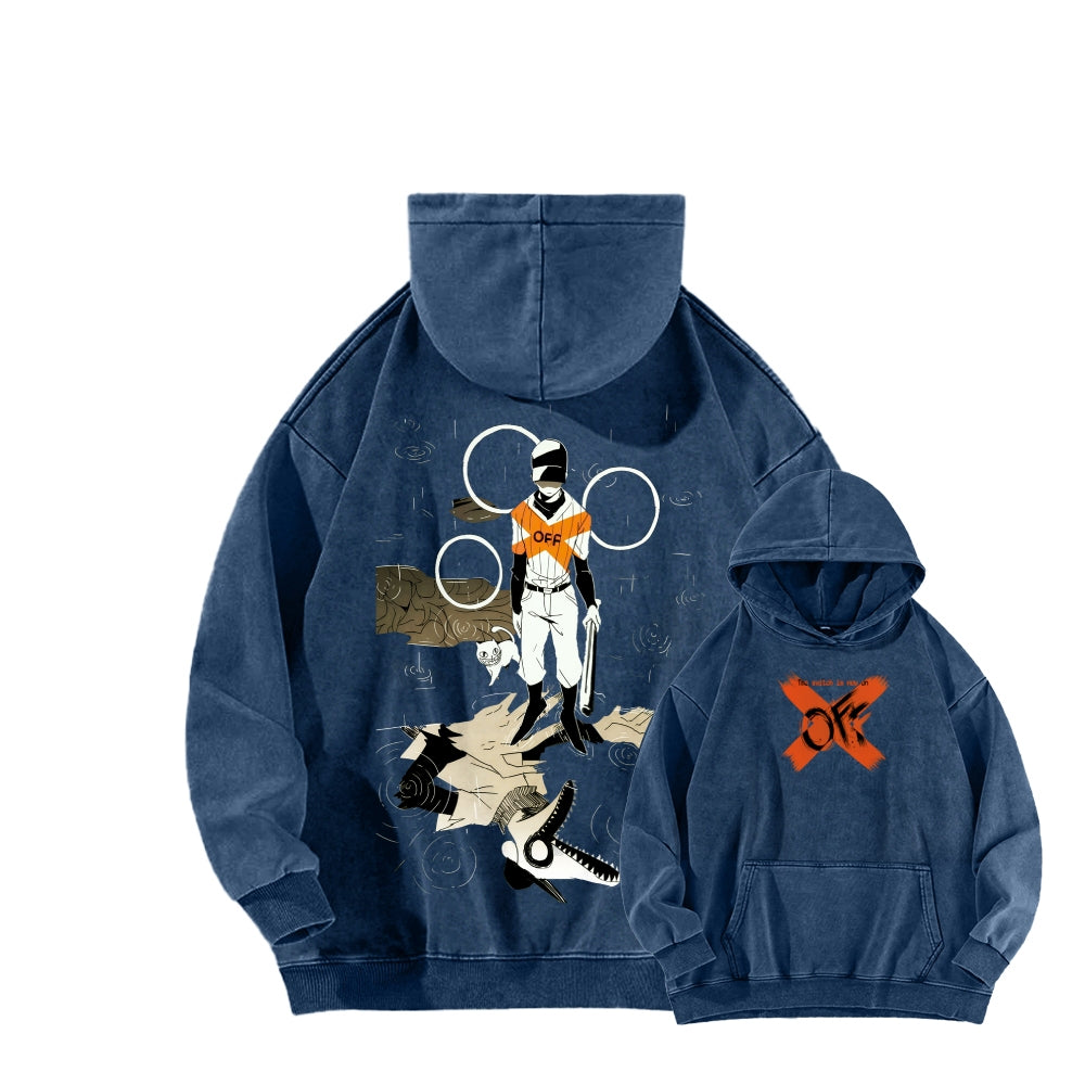 OFF Unisex Washed Hoodie 2512000424
