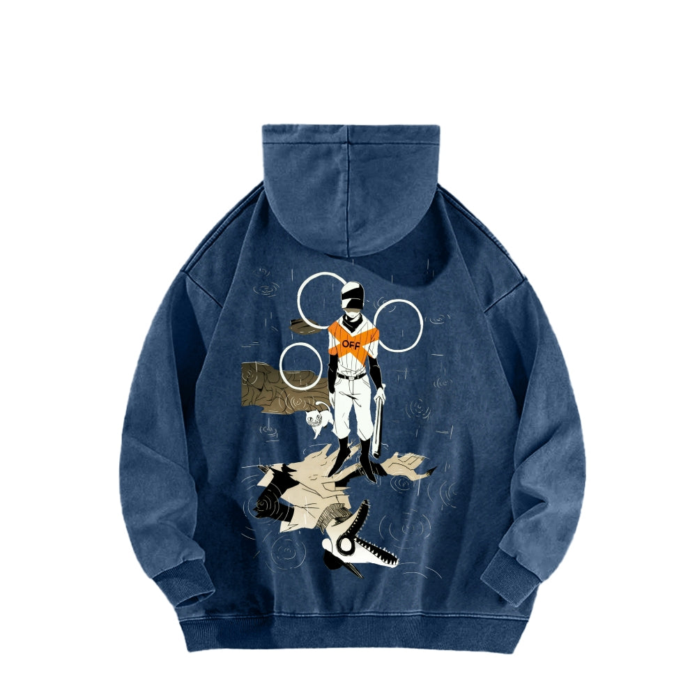 OFF Unisex Washed Hoodie 2512000424