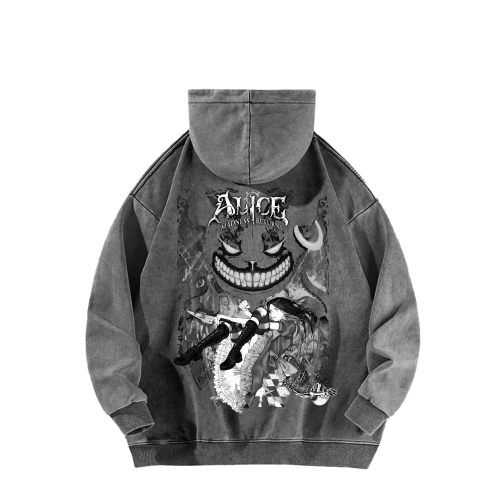 Alice Unisex Washed Hoodie 2512001632