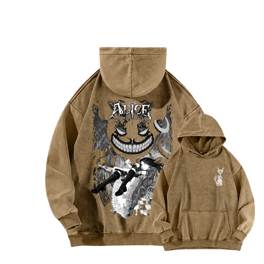 Alice Unisex Washed Hoodie 2512001632
