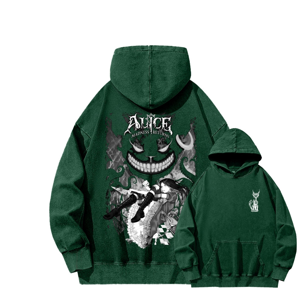Alice Unisex Washed Hoodie 2512001632