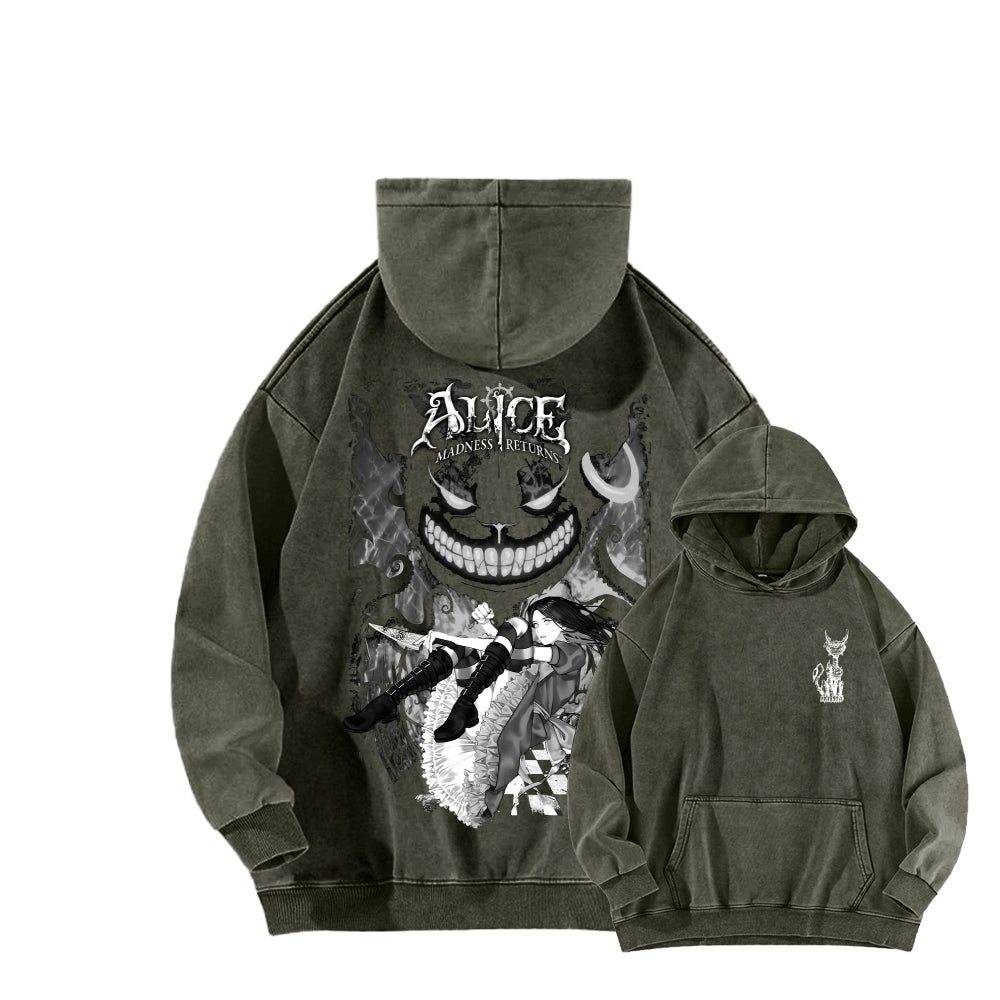 Alice Unisex Washed Hoodie 2512001632