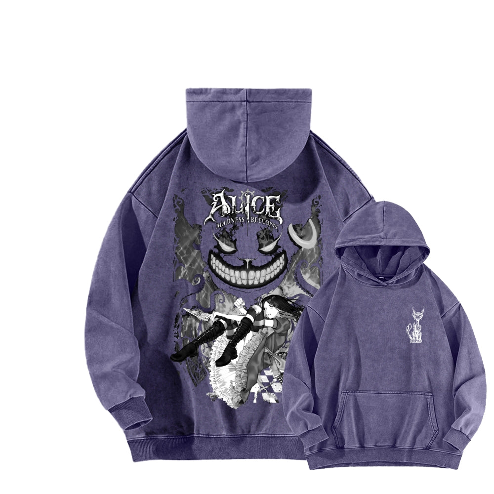 Alice Unisex Washed Hoodie 2512001632