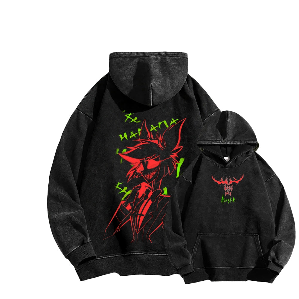 Hazbin Hotel Unisex Washed Hoodie 2512002797