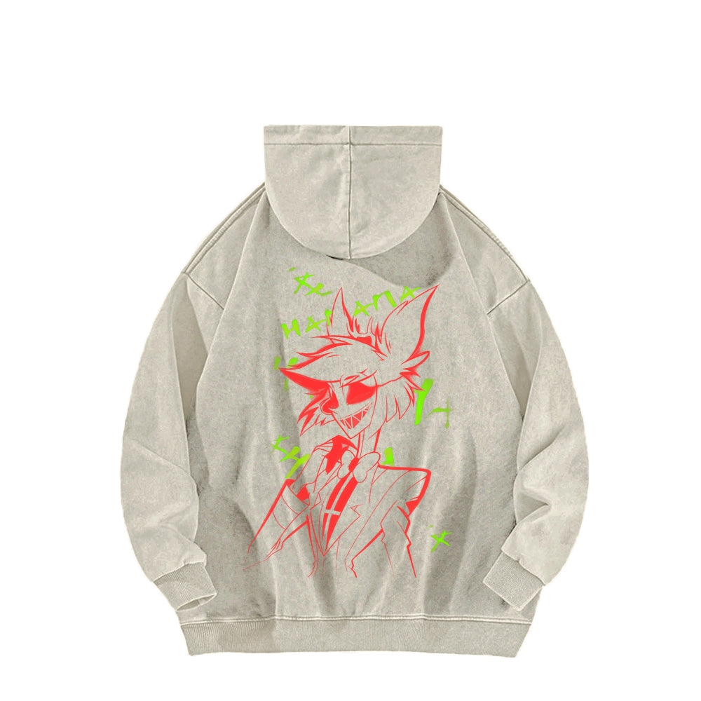 Hazbin Hotel Unisex Washed Hoodie 2512002797