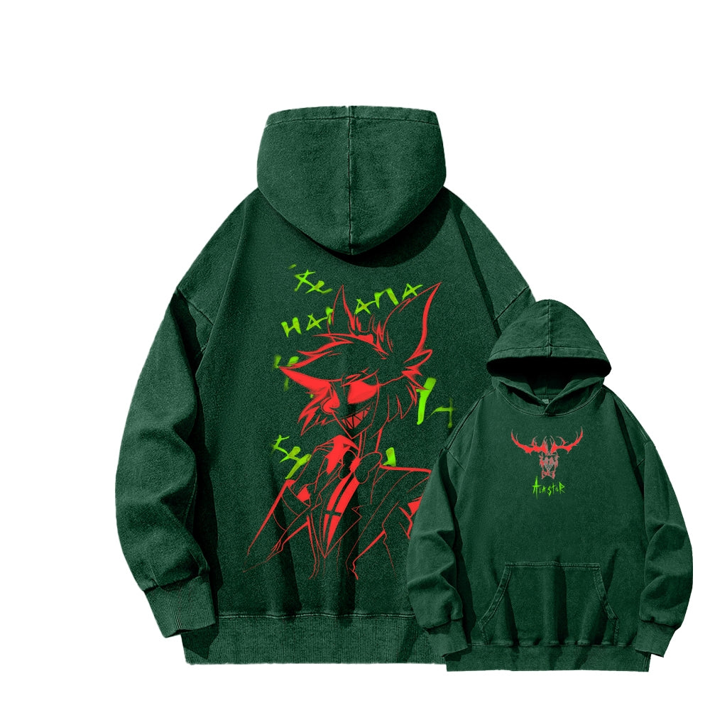 Hazbin Hotel Unisex Washed Hoodie 2512002797