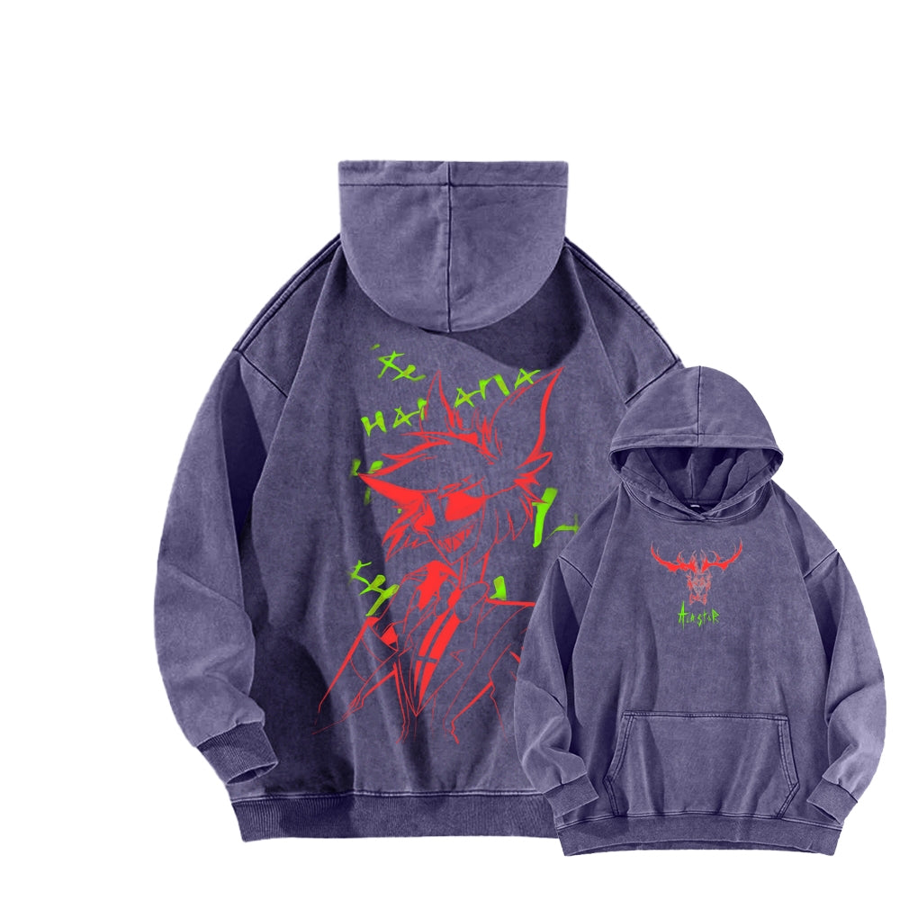 Hazbin Hotel Unisex Washed Hoodie 2512002797