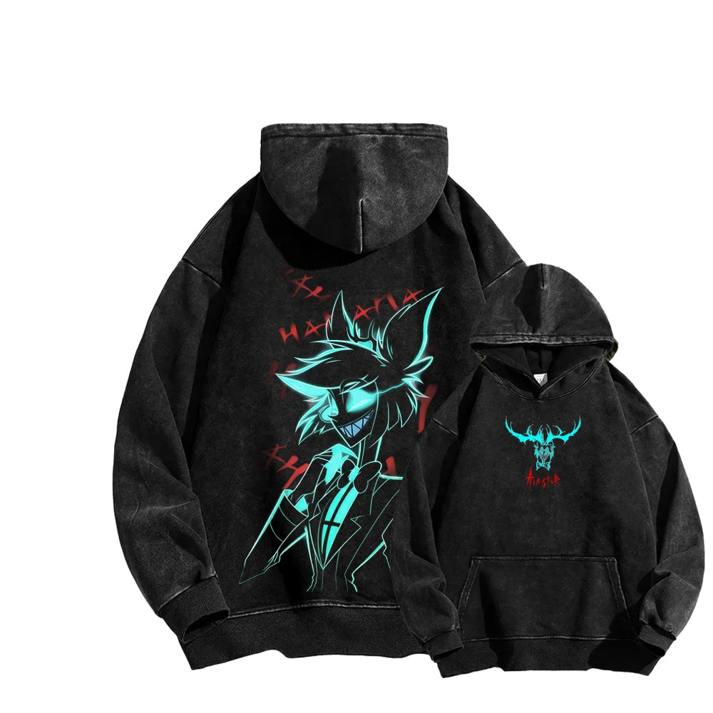 Hazbin Hotel Unisex Washed Hoodie 2512002802